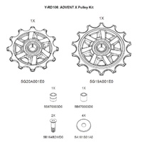 MICROSHIFT Rear Derailleur Pulley Kit ADVENT X, Sword, Guide 12t, Tension 14t Y-RD106, microSHIFT ADVENT X Pulleys Kit