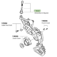 MICROSHIFT Sword Rear Derailleur Orbital Barrel Adjuster Kit Y-RD207, Sword Rear Derailleur Orbital Barrel Adjuster Kit