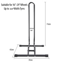 QBP Bike Storage Super Stand Floor Rack Fits Bikes Up To 2.6 inch Wheel Width