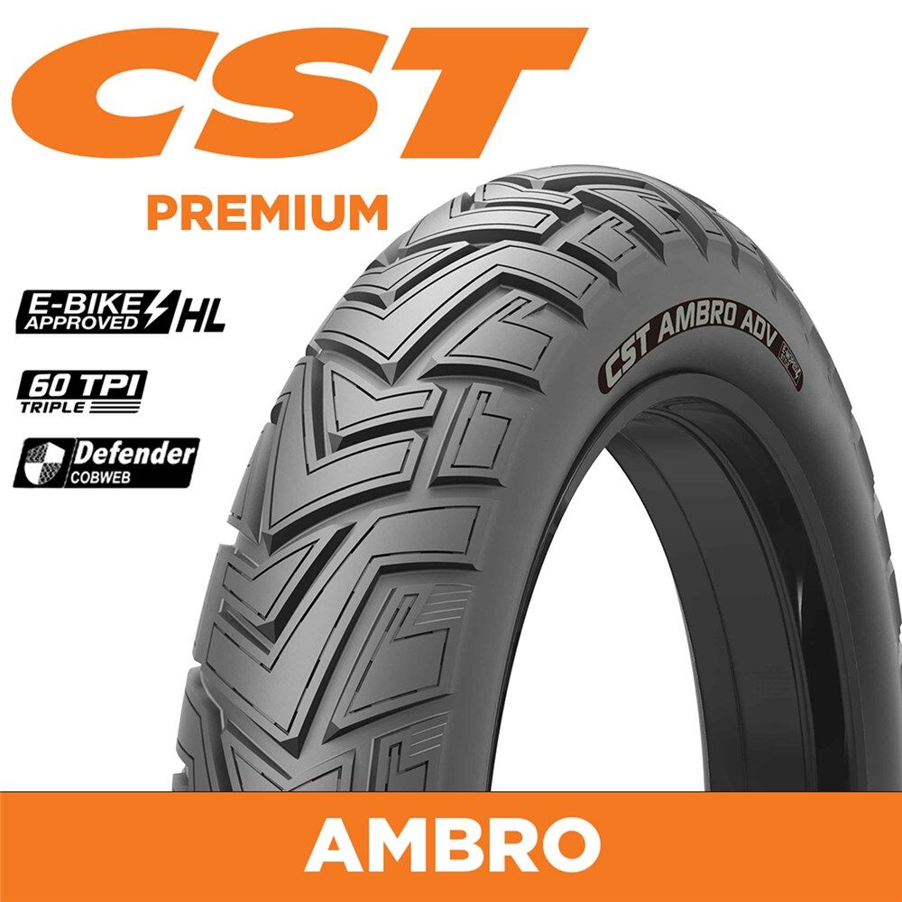 CST Tyre RIDE AMBRO (CEB02) 20 x 4.0 EBike 50km Approved 60TPI Triple Defender Mix 1.5mm (old Tourance)