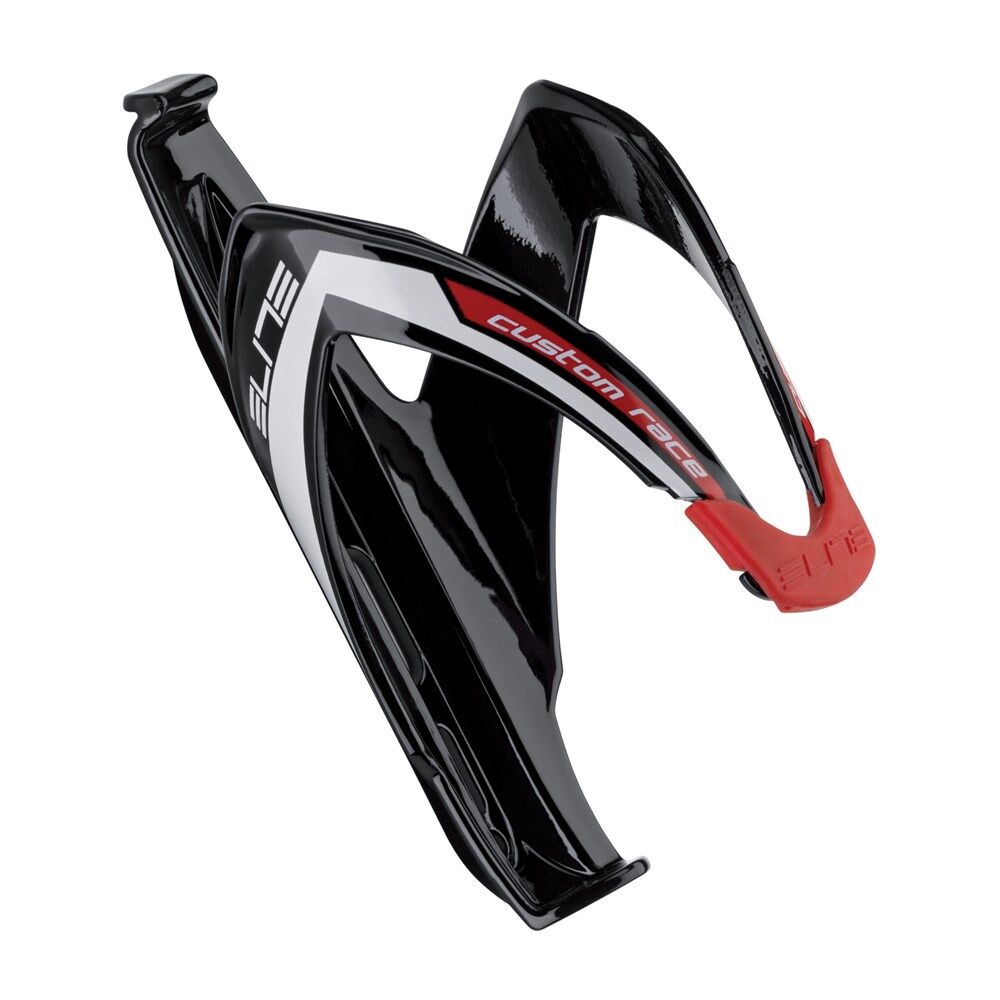 Elite Bottle Cage Custom Race Gloss Black/Red Rubber