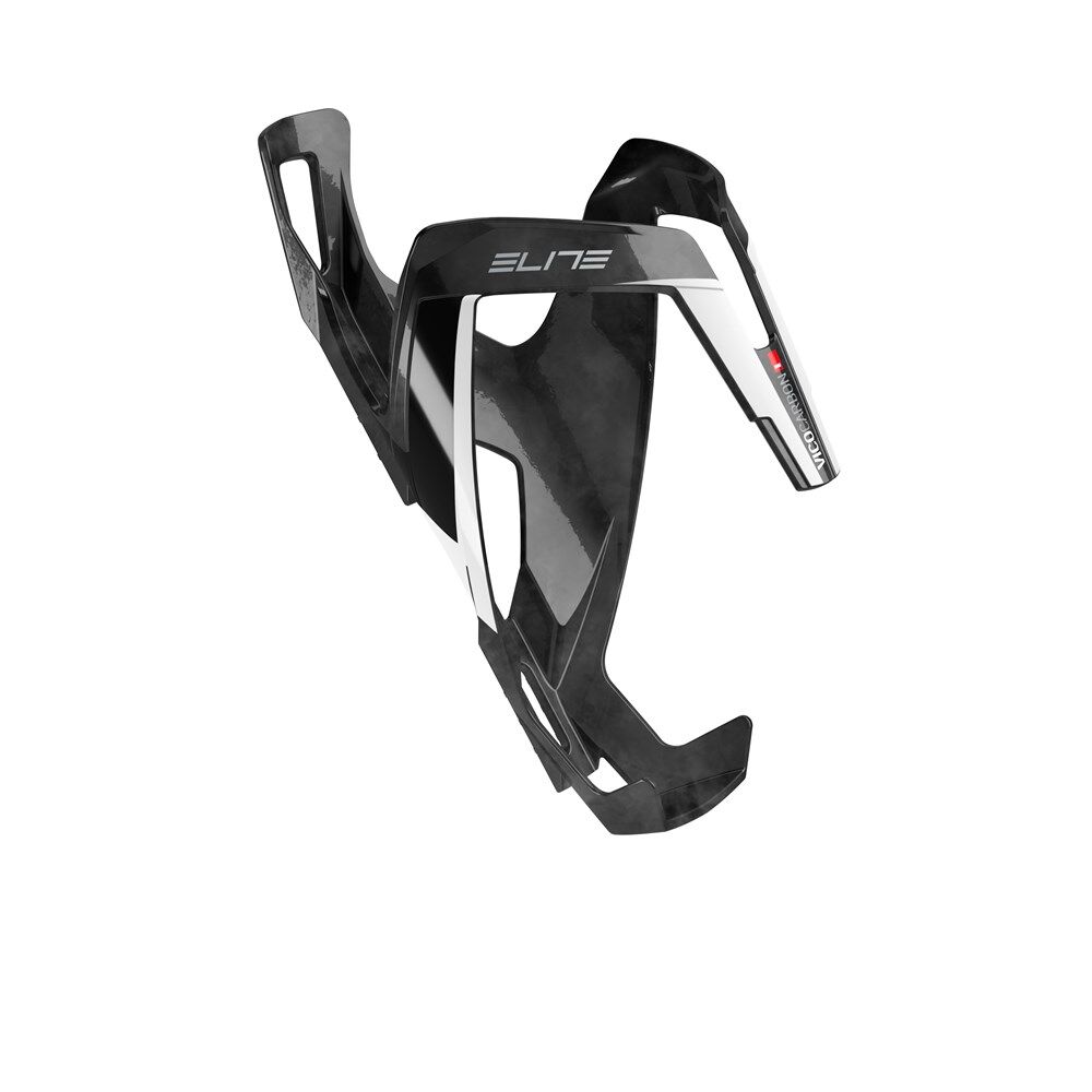 Elite Bottle Cage Vico Carbon Gloss Black White
