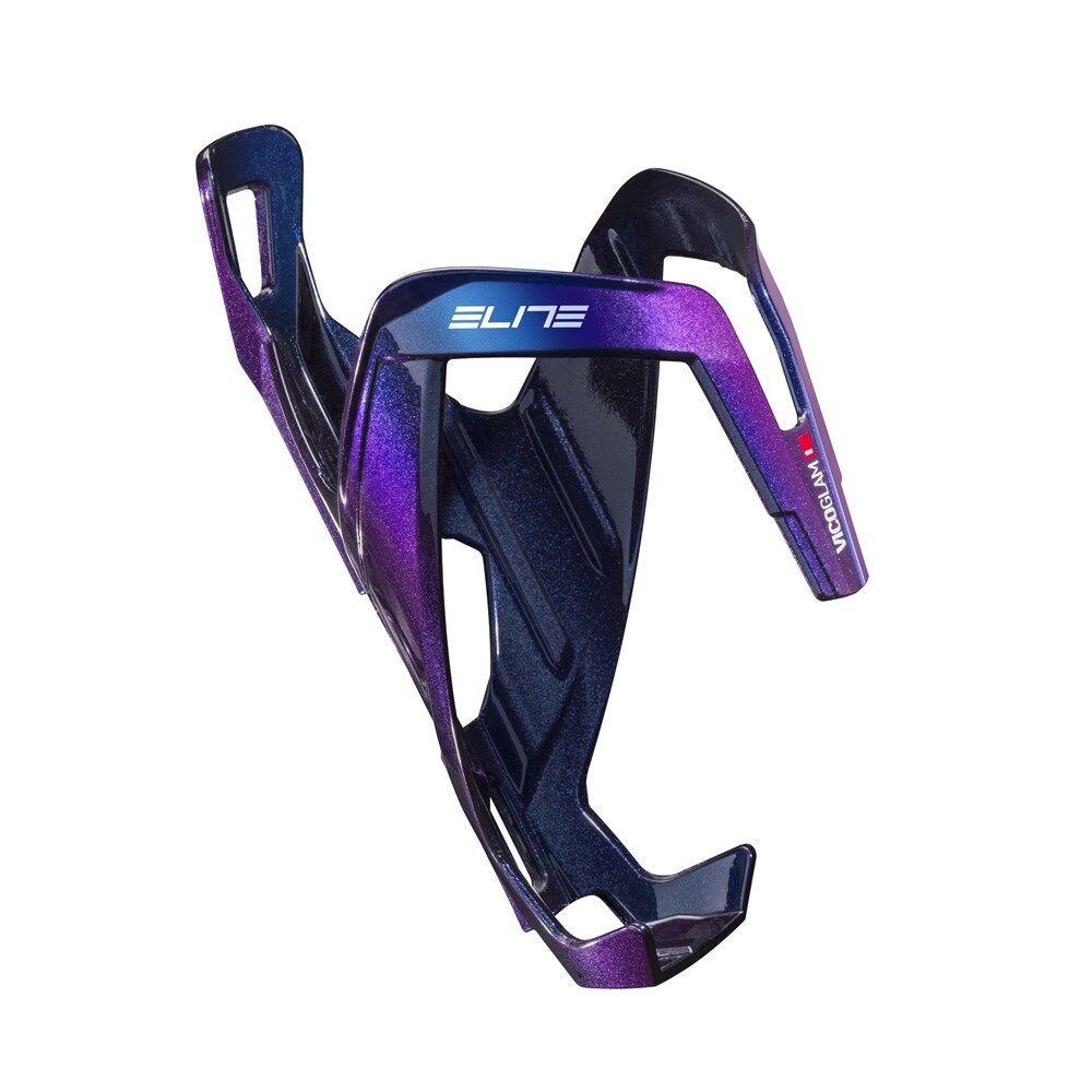 Elite Bottle Cage Vico Carbon Glam Blue Metal White