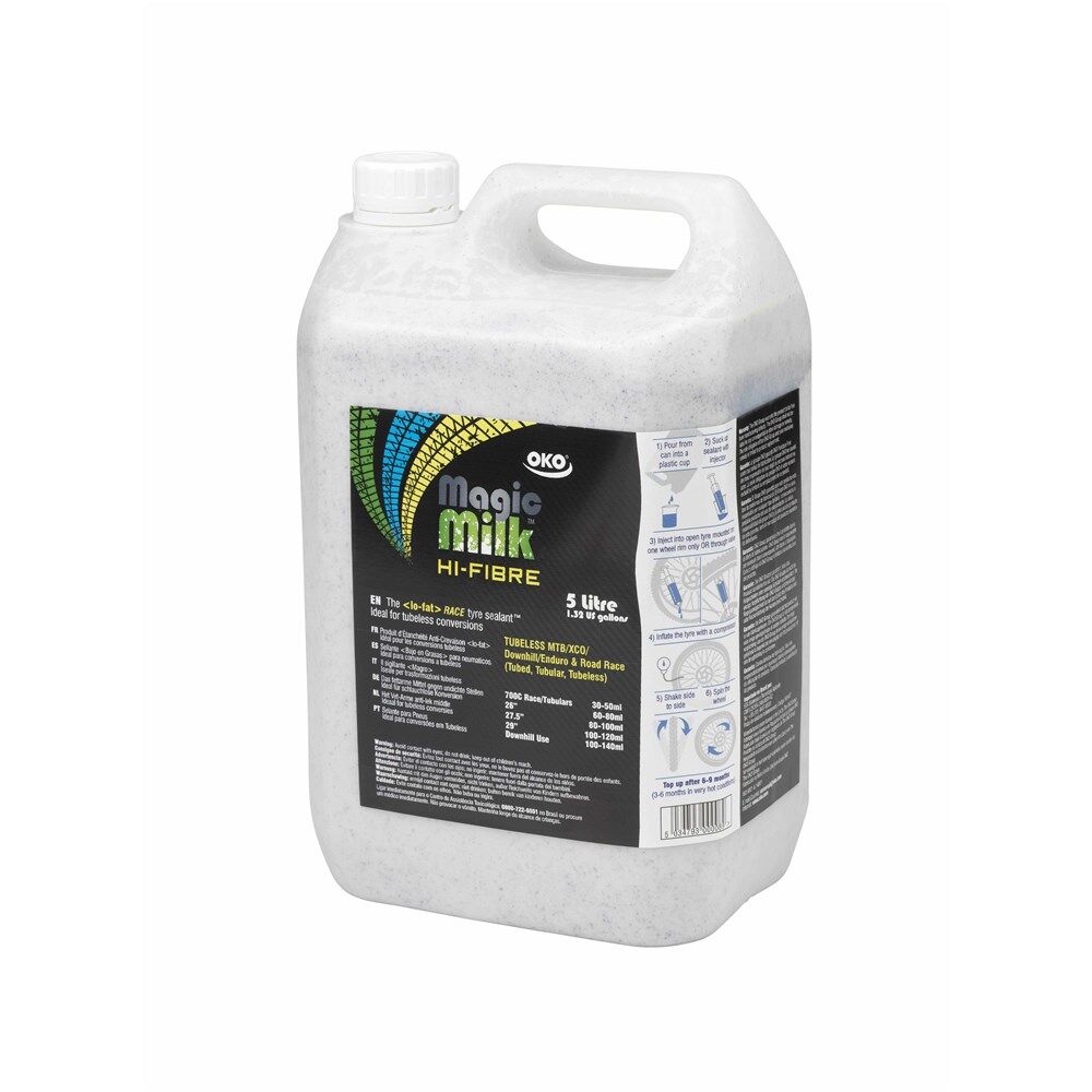 Oko Magic Milk Hi Fibre Race Tubeless 5L (4 To A Box) (W/Injector)