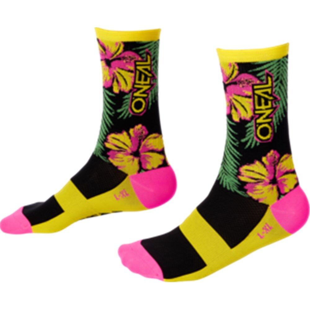 Oneal MTB Performance Sock Island Pink/Green/Yel (43-46)