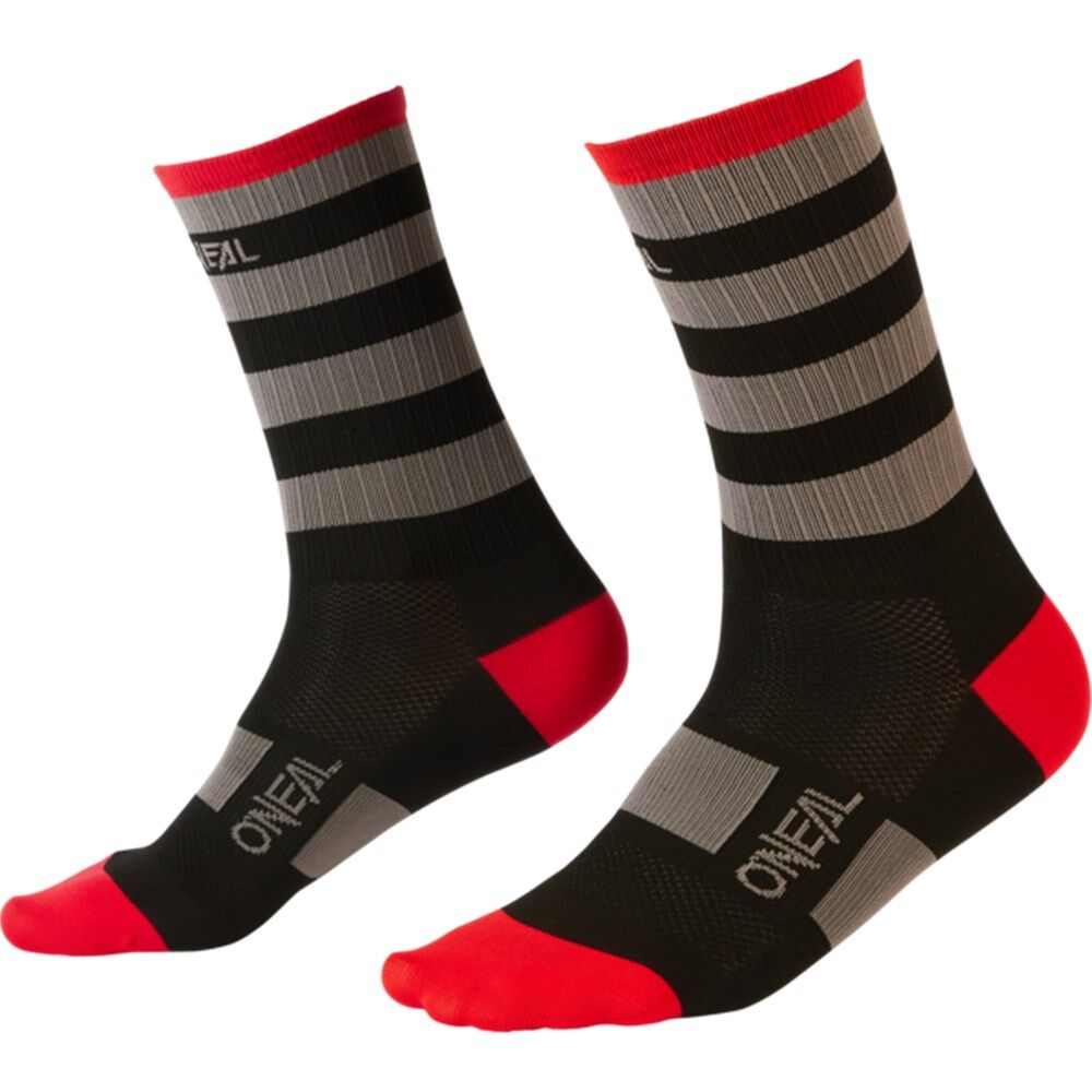 Oneal MTB Performance Sock Stripe Black/Grey/Red (43-46)
