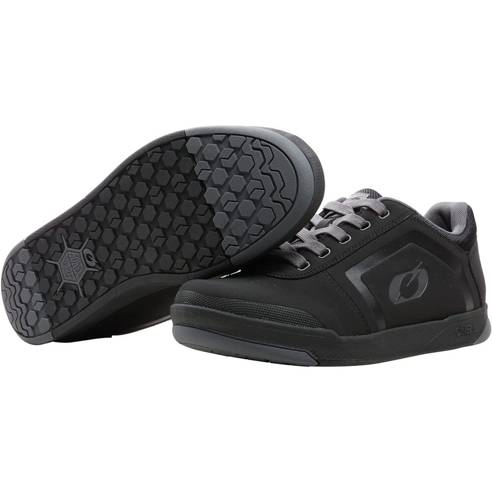 Oneal Pinned Flat Shoe Black/Grey 10 (43)
