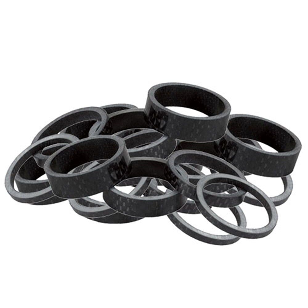 X-Tech Headset Spacer Carbon Black 1 1/8 Inch X 25mm (5 Pack) (2E)