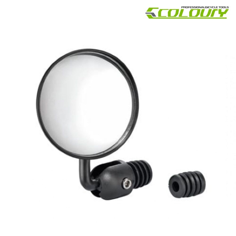 COLOURY Mirror 2.5 Inch Round 360 Deg Angle Adjustable Dual Plugs 17.8/19.0mm