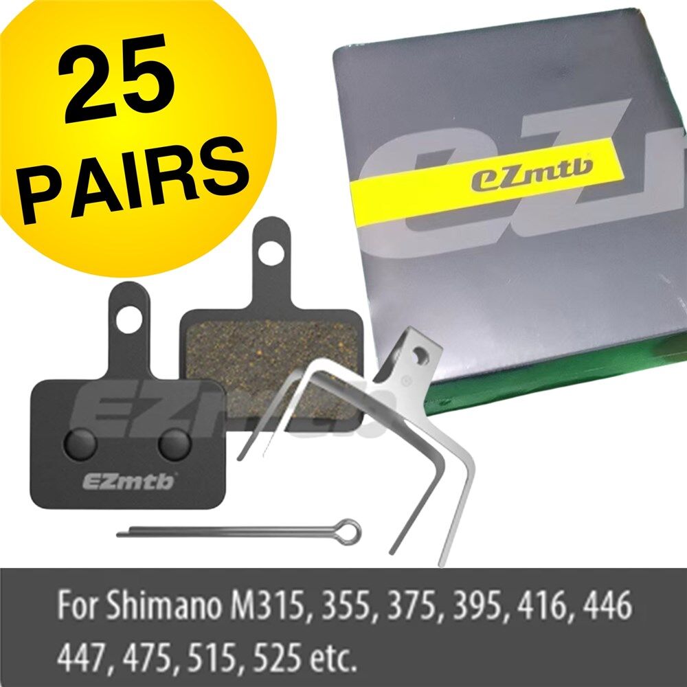 EZMTB Semi Metallic Brake Pads SHIMANO M355 Workshop Box 25 Pairs