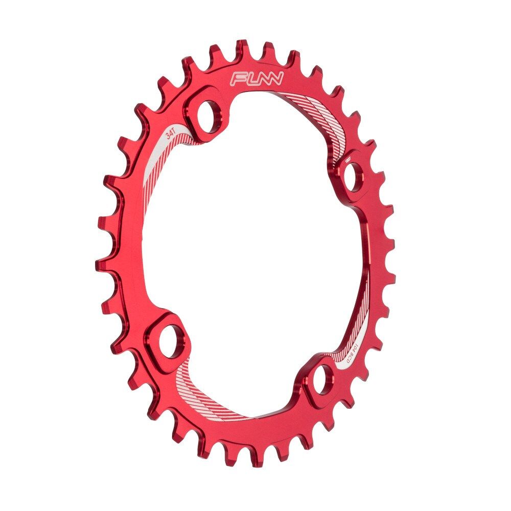 FUNN Chain Ring Solo Narrow Wide 34T 104mm BCD Red