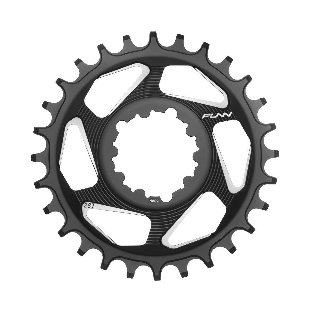 FUNN Chain Ring Solo DX Narrow Wide 28T Sram Direct Mount 6mm Offset 10/11 Speed Black