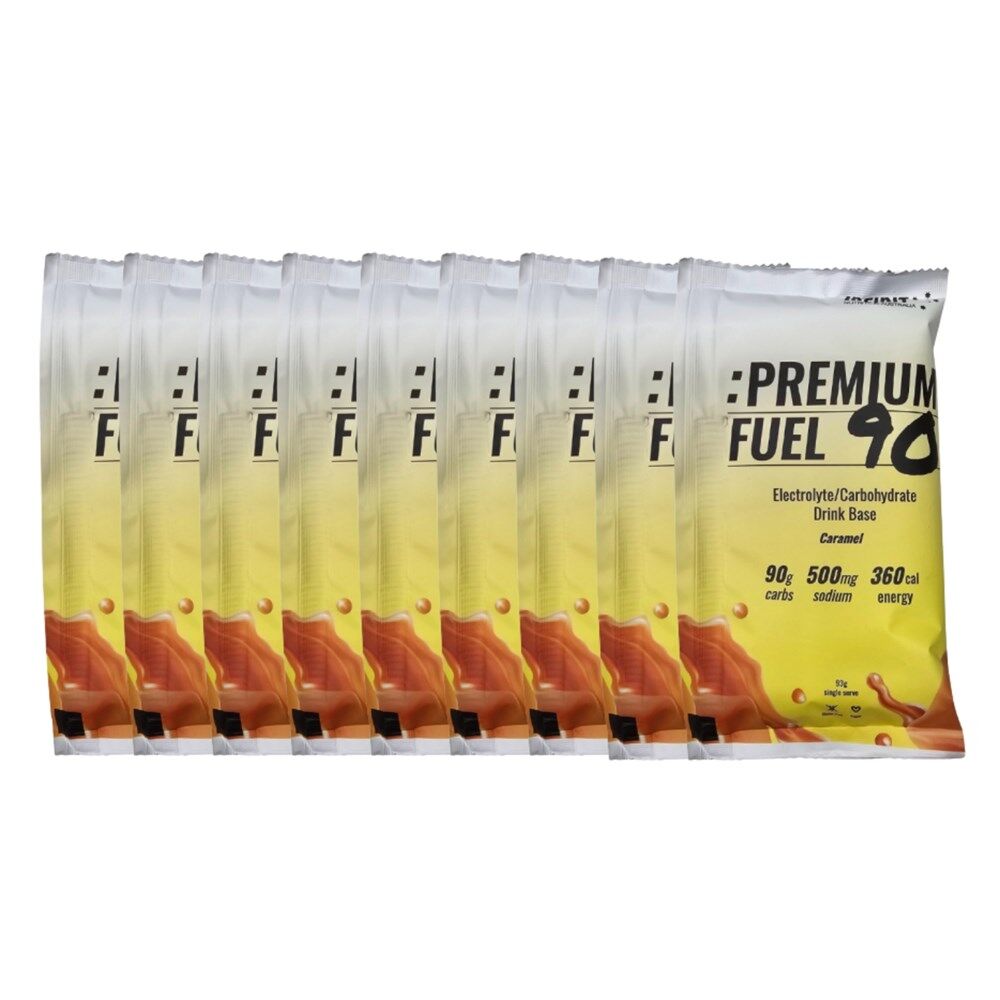 INFINIT NUTRITION Premium Fuel 90g Carbs Single Serve Box of 10 Caramel flavour
