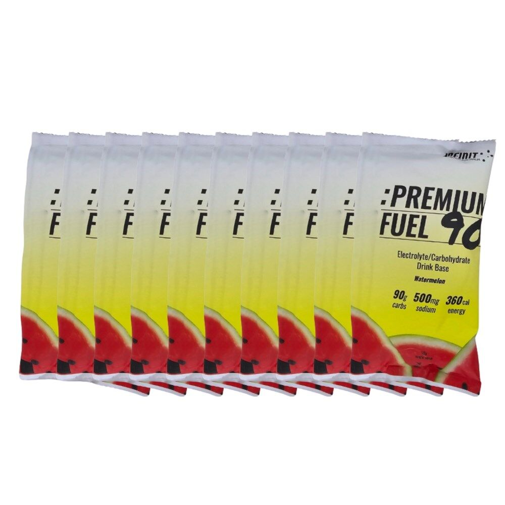 INFINIT NUTRITION Premium Fuel 90g Carbs Single Serve Box of 10 Watermelon flavour