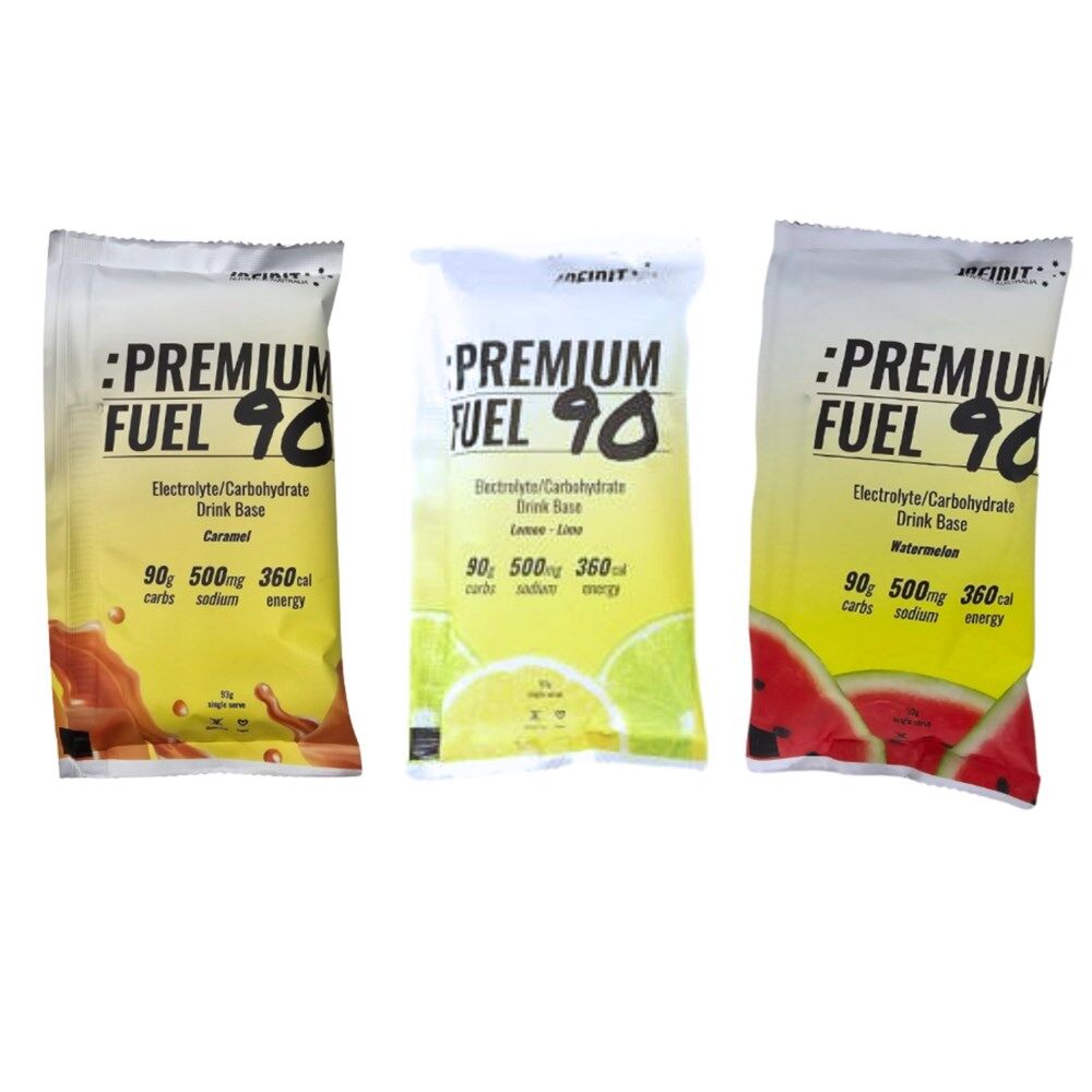 INFINIT NUTRITION Premium Fuel 90g Carbs Single Serve Box of 10 Lemon Lime flavour