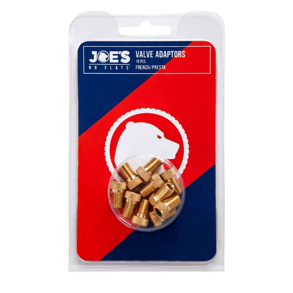 JOES NO-FLATS Presta Valve Brass Adaptor 10PC