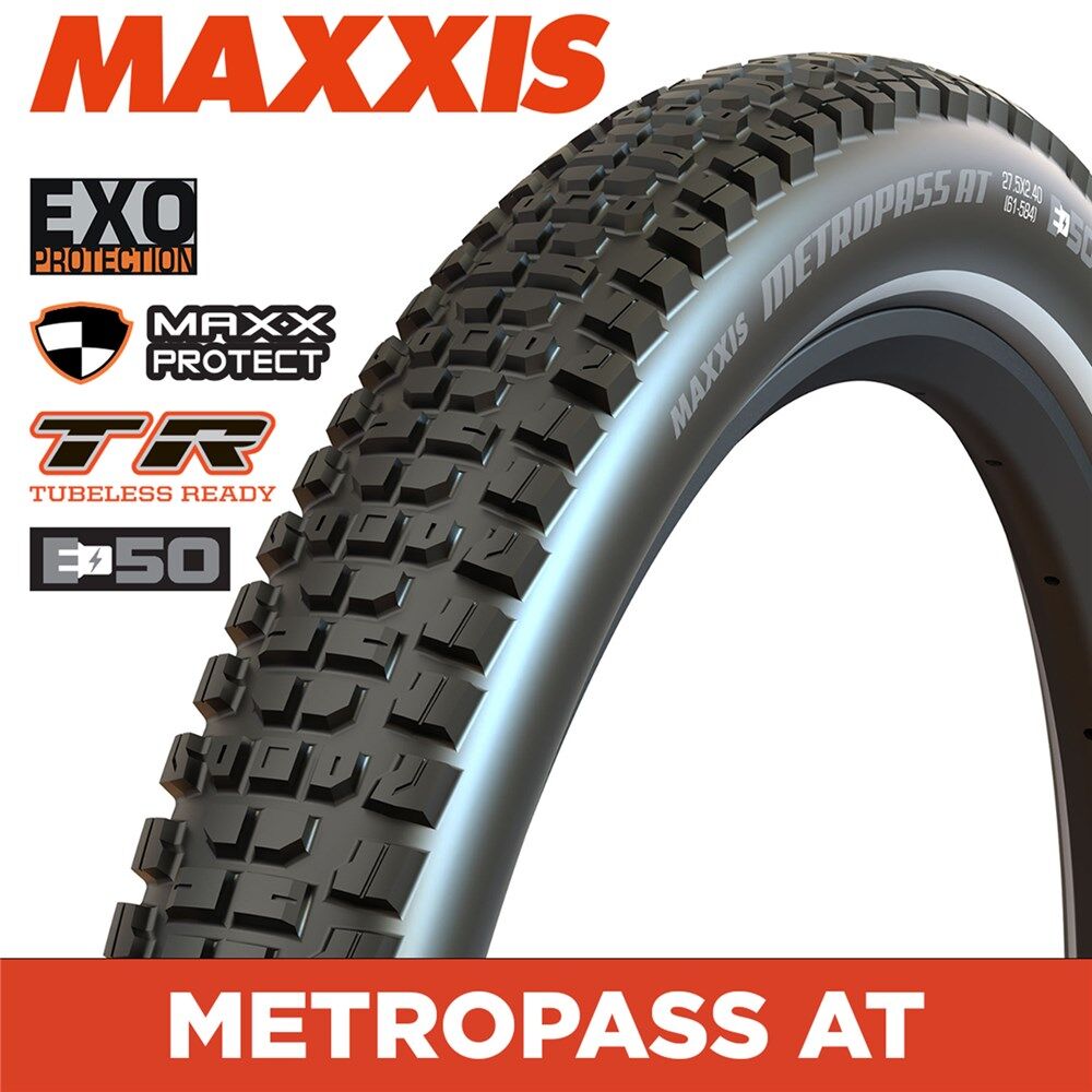 MAXXIS Metropass AT 27.5 x 2.4 MaxxProtect EXO Tubeless Ready REF Strip E50 Wirebead
