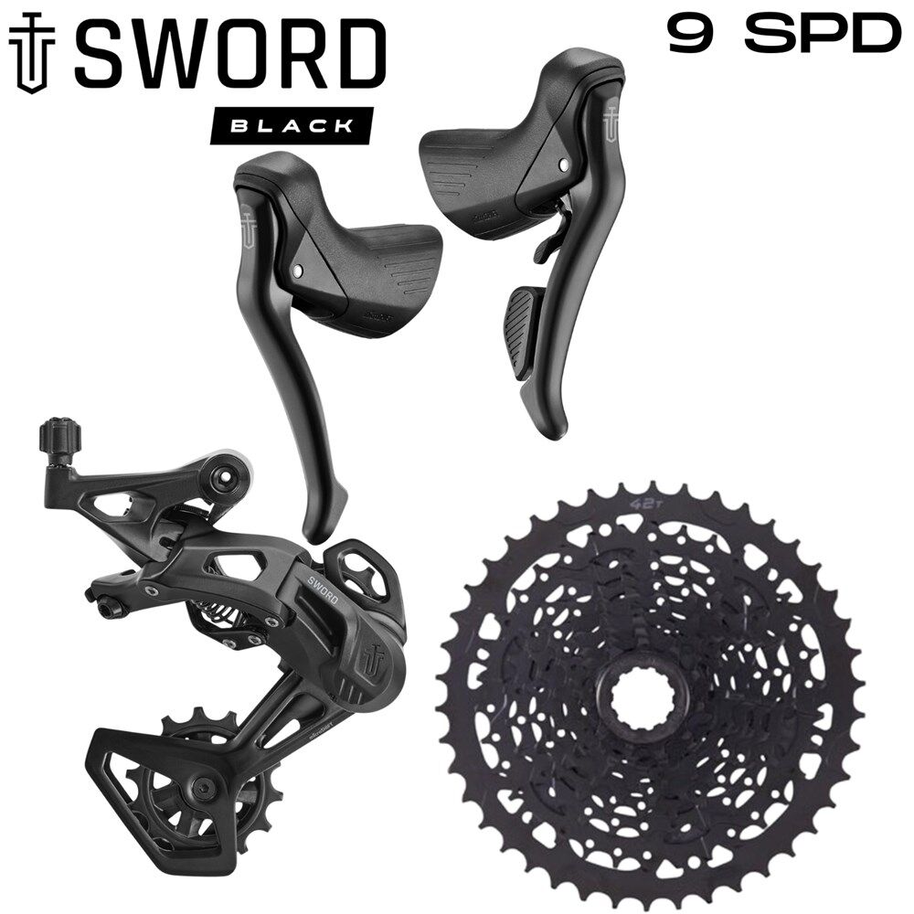 MICROSHIFT Groupset Gravel Sword Black 1x9 Drop Bar Shifter 11-42T Cassette