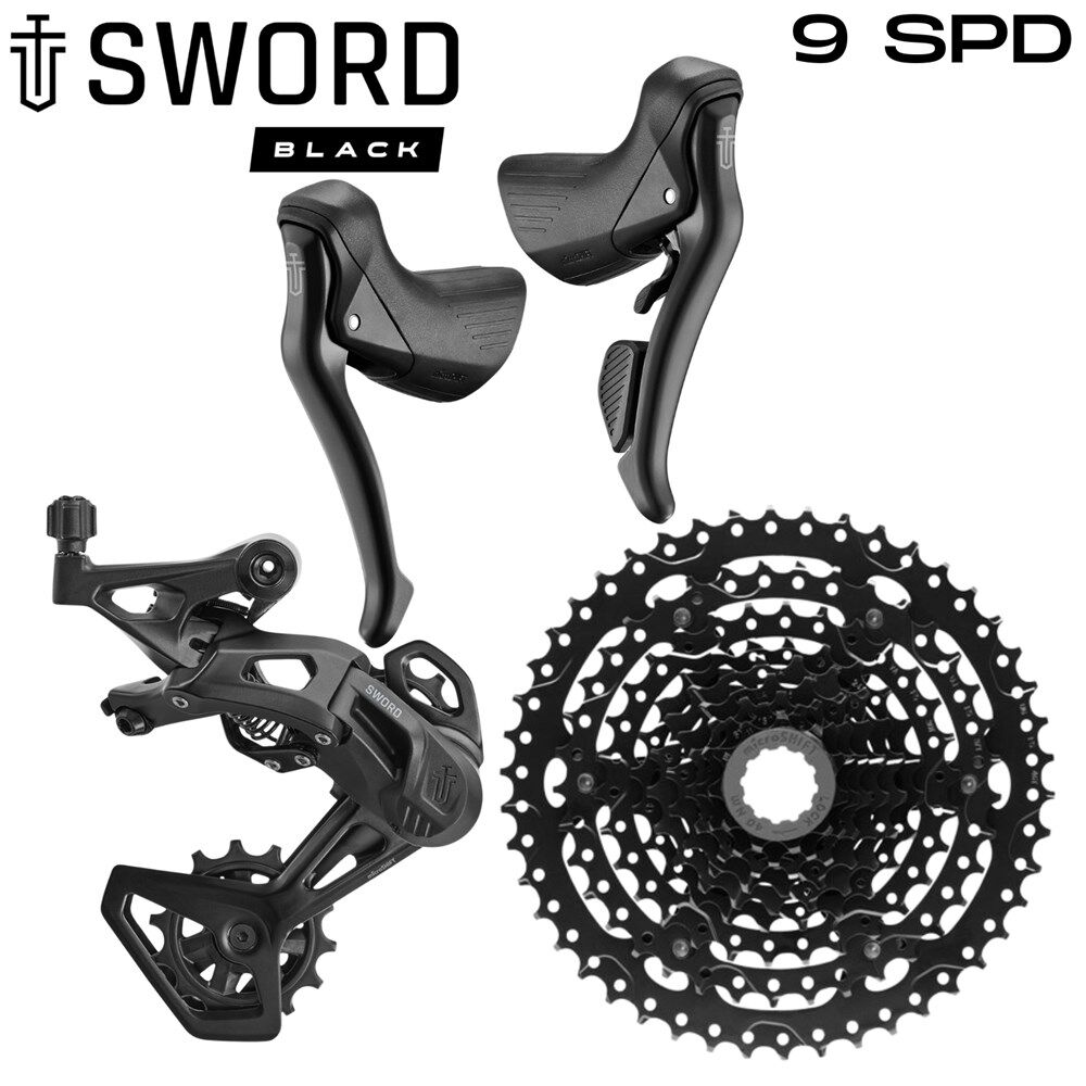 MICROSHIFT Groupset Gravel Sword Black 1x9 Drop Bar Shifter 11-46T Cassette