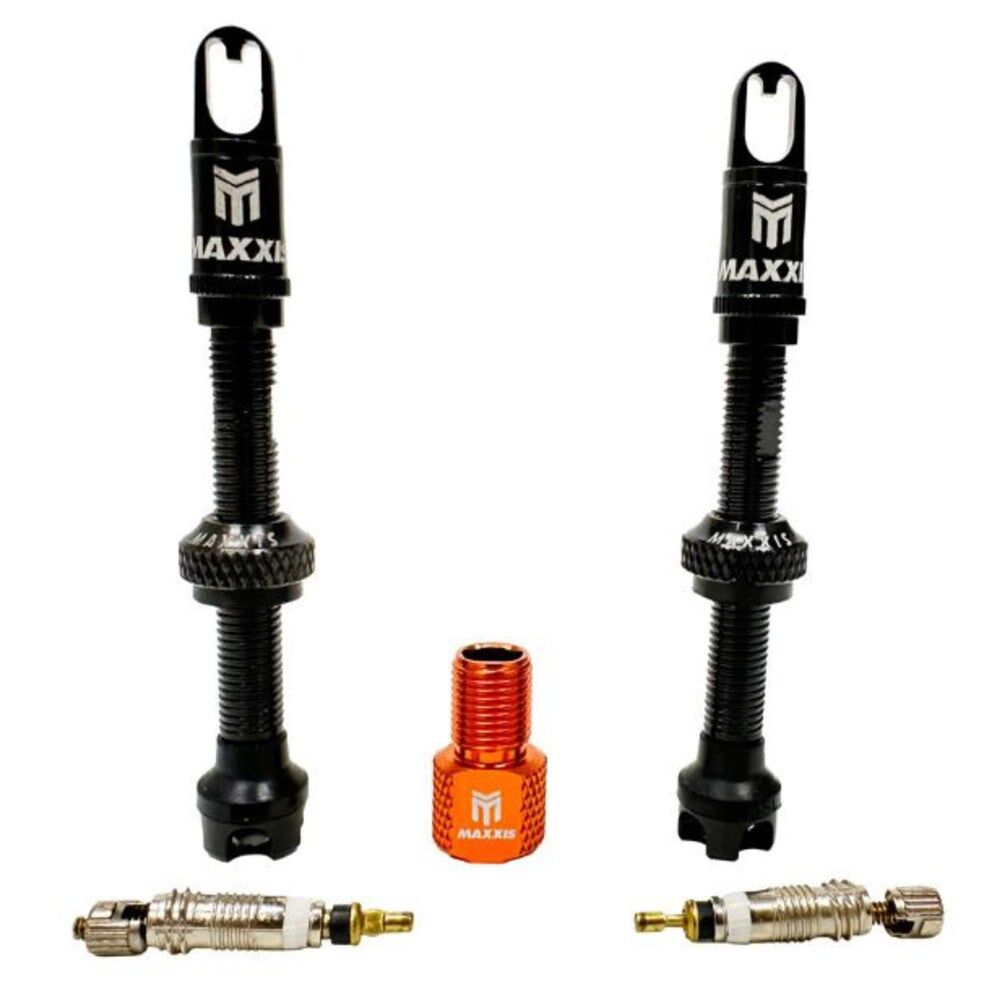 MAXXIS Maxxout Tubeless Valves 50mm Presta Alloy Tool Caps / Spare Cores / Presta to Schrader