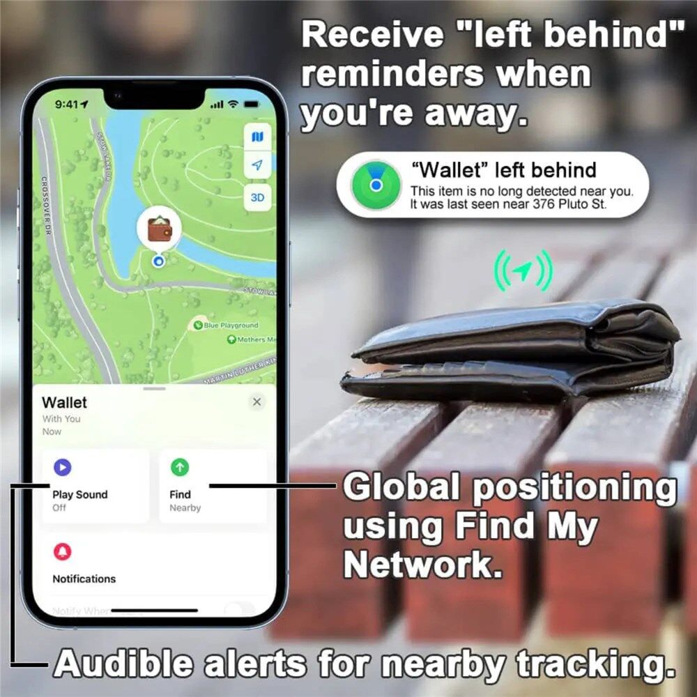 Park Lock GPS Finder Card USB Rechargeable iPhone and Android