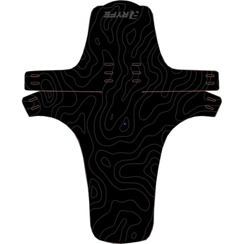 RYFE Mud Guard Large Black Contour L362x297mm