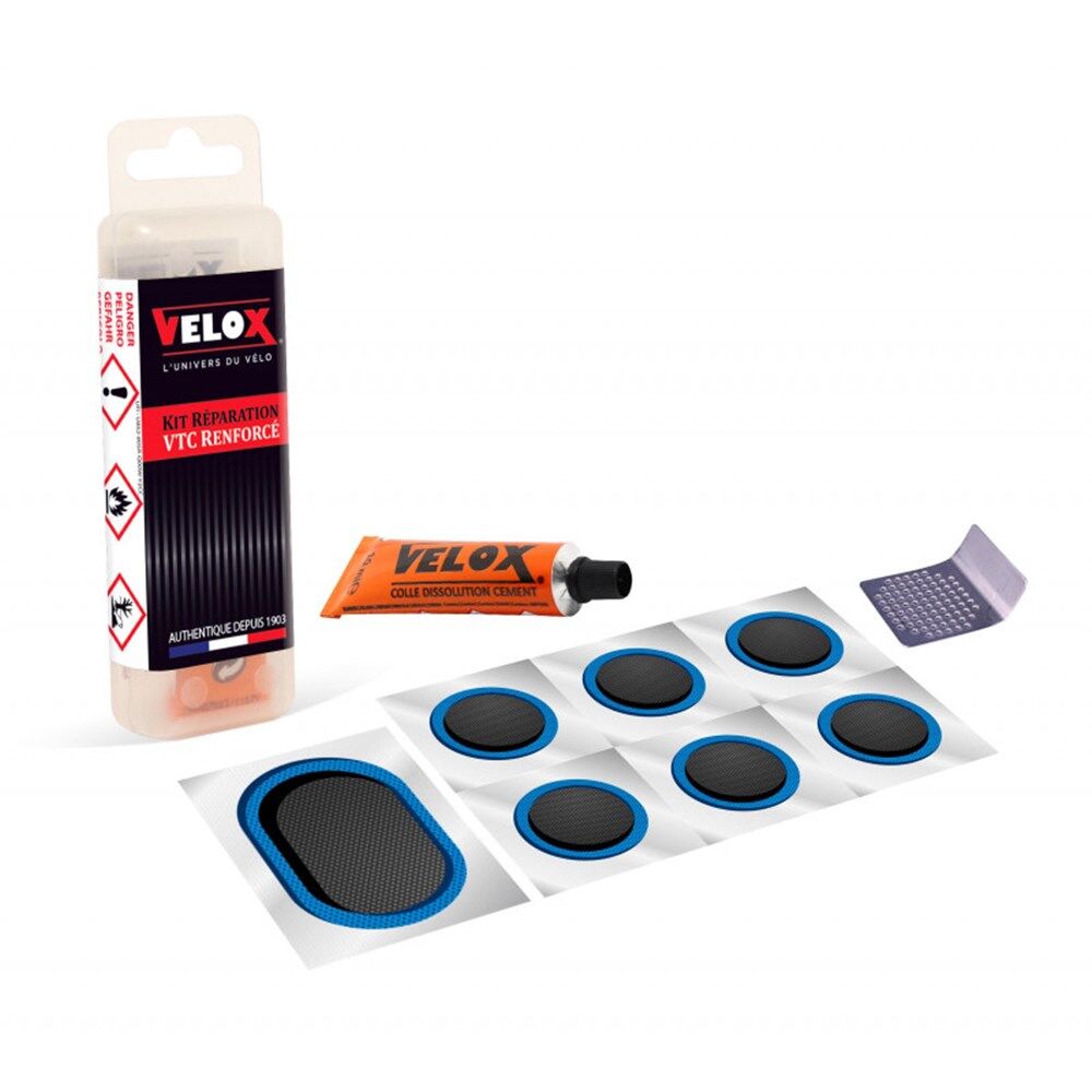 VELOX Repair Kit 6 Medium / 1 Large / Glue / Sandpaper Reinforced Extra Strong Patches